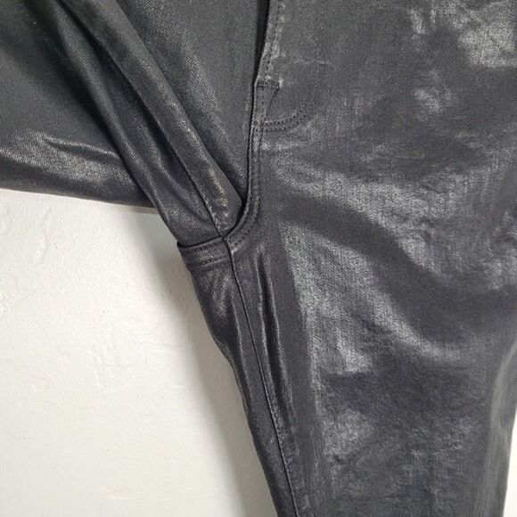 Frame Size 30 Le Skinny De Jeanne Jeans Skinny Noir Coated Black - Picture 9 of 12